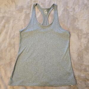 Nike Shirt Women's Gray Tank Top Athletic Racerback Driftit Run Gym Size M
